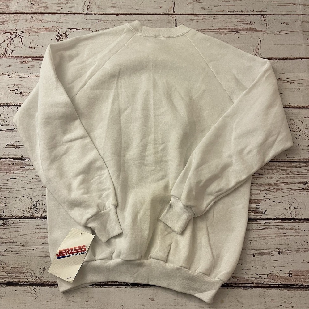 Vintage 1991 Biotech Bay California Jerzees Size XL Sweater‎ Made In USA White - Picture 12 of 12